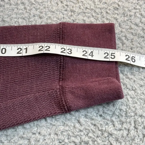 Abercrombie & Fitch Shirt Mens Medium Red Waffle Knit Thermal Henley Comfy Casua - Picture 10 of 11